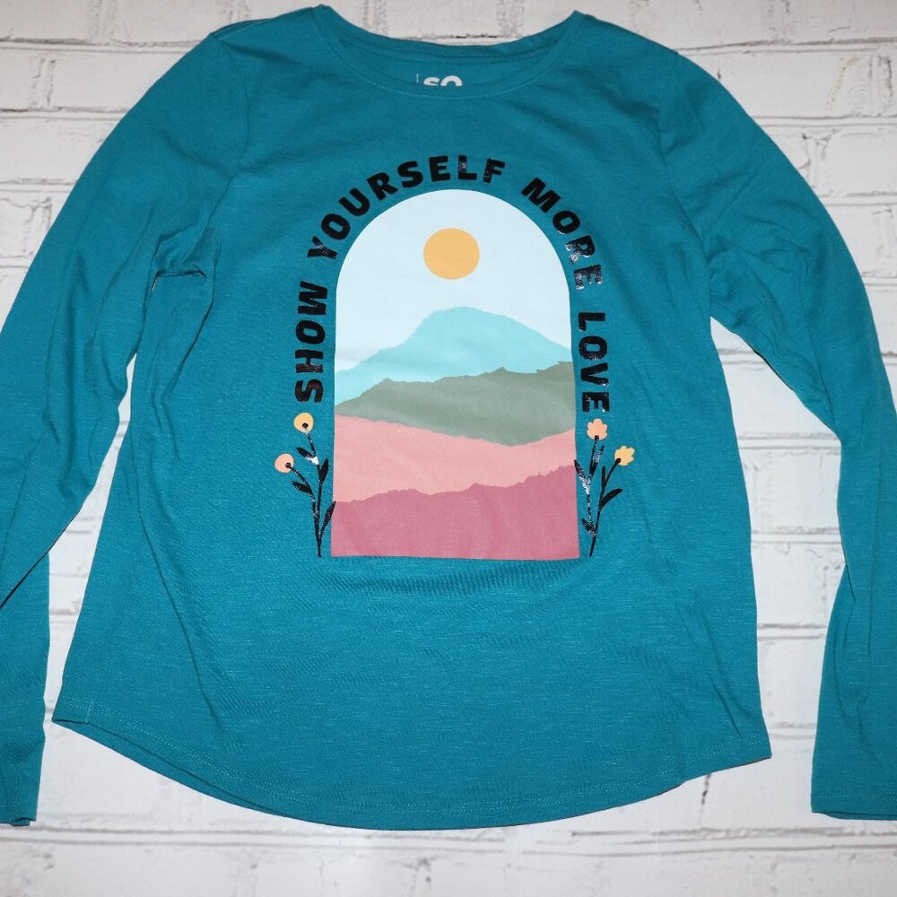 💙 Blue Long Sleeve Tee – Girls XL